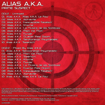 Alias A.K.A. ALIASAKA003 - Back